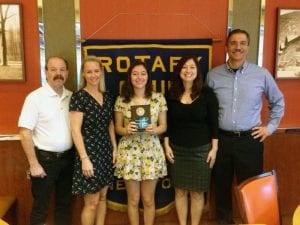 October TZHS Rotary Student of the Month Nicole G.