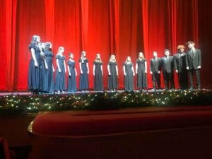 TZHS Concert Choir members performing at Radio City
