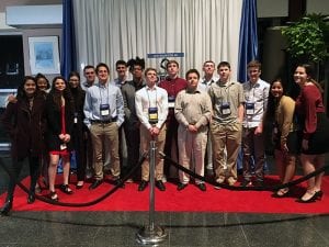 Group of students posed, at DECA State Competition