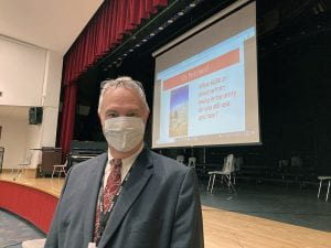 Dr. Pritchard at SOMS assembly