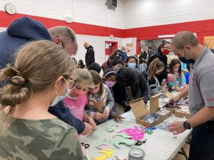 Families participating in K-5 Tech Night
