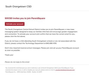 ParentSquare sample email